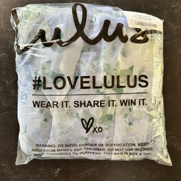 NWT Lulus Charming Sweetness Periwinkle Blue Floral Strapless Organza Maxi Dress - Picture 9 of 10